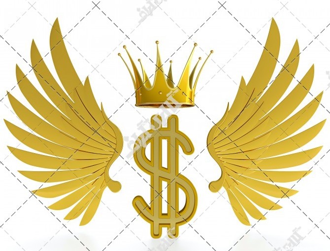 عکس پادشاه دلار با بال های طلایی