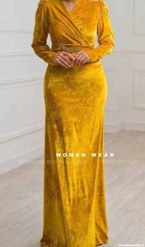 مدل لباس مخمل مجلسی + مدل بلند ترکیه ای