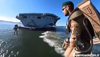 جدیدترین تجهیزات نظامی سربازان آمریکا روی دریا را ببینید (فیلم)
