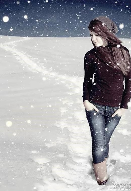 عکس دختر در برف برای پروفایل