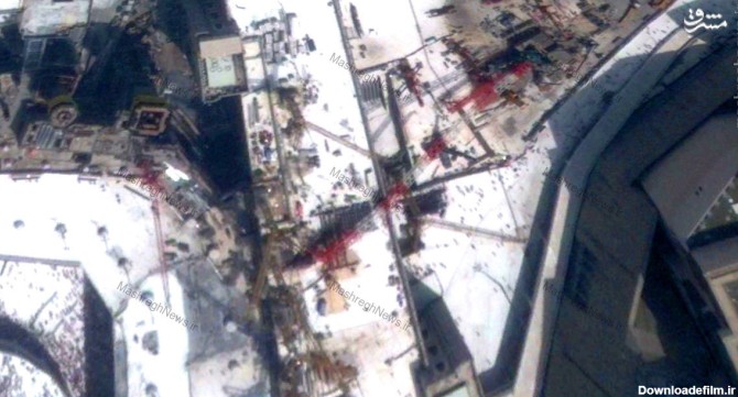 تصاویر ماهواره‌ای از فاجعه سقوط جرثقیل در مسجدالحرام