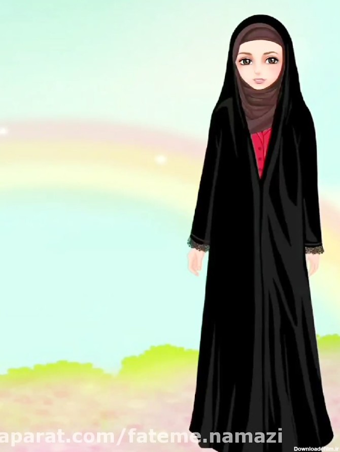 عکس دختر با حجاب کارتونی چادری