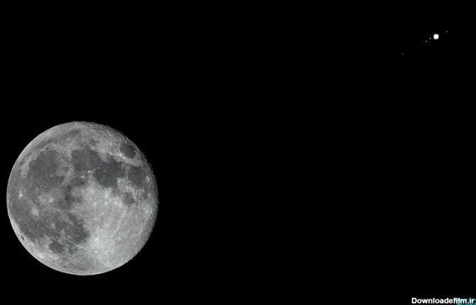تصویر نجومی روز ناسا (۱۳ اسفند ۹۴): ماه و مشتری • دیجی‌کالا مگ