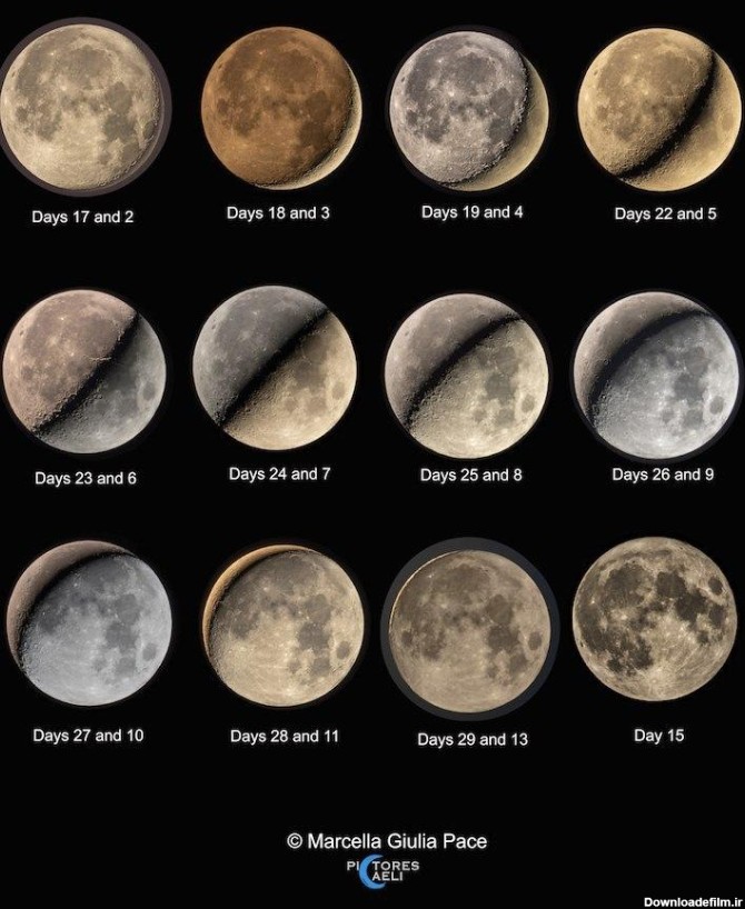 ارتباط تصاویر جفتی ماه و ماه قمری