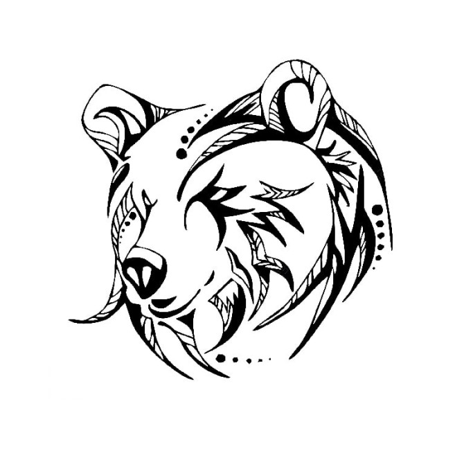 طرح خرس برای اسپری تاتو موقتفروشگاه اینترنتی تاتو دیزاین