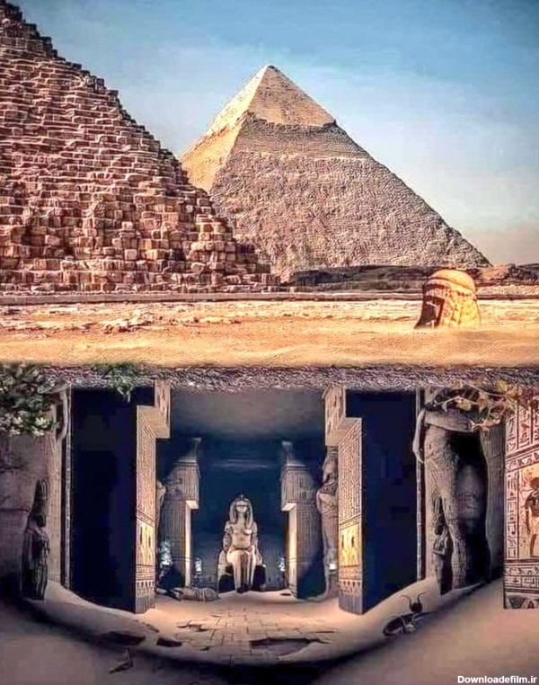 تصویر عجیب از زیر زمین اهرام مصر+عکس