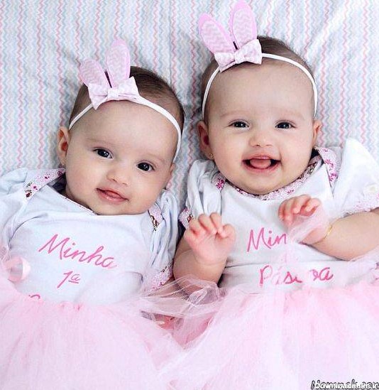 مدل لباس های نوزادی دوقلوهای بامزه + تصاویر