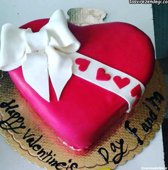 تزیین کیک قلبی , کیک ولنتاین روز عشق