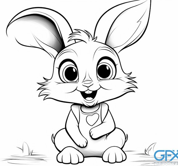 پروفایل عکس کارتونی خرگوش بامزه سفید