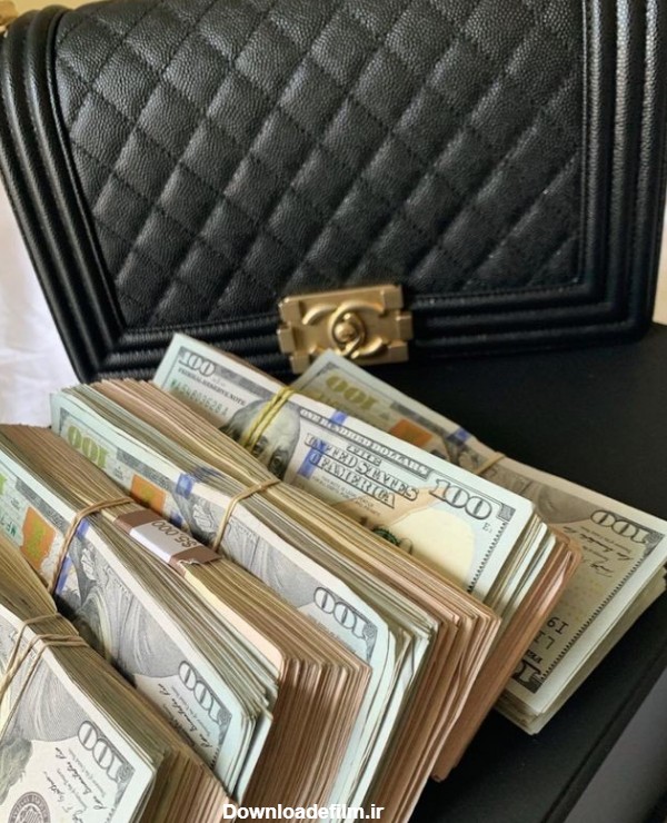 دانلود تصویر زمینه دلار در کنار کیف زنانه