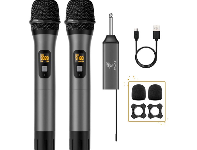 میکروفون بی‌سیم دوتایی تونور مدل TW-630 Wireless Microphone