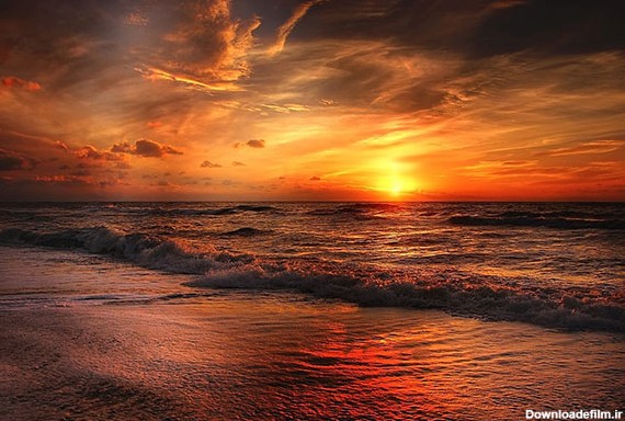 زیباترین عکس های طلوع و غروب عاشقانه خورشید در ساحل و دریا