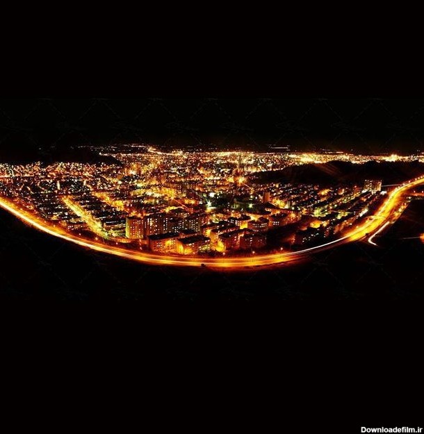 نمایی از شهر اراک در شب - عکس ویسگون