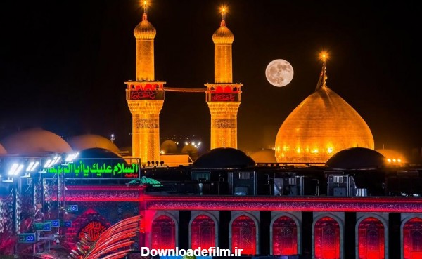 عکس حرم امام حسین شب