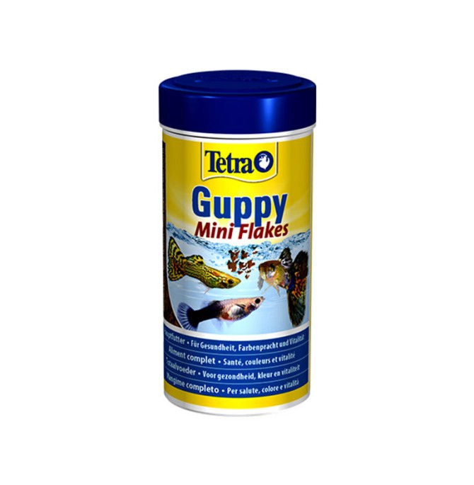 تصویر غذای مخصوص ماهی گوپی تترا Tetra Guppy Mini Flakes حجم 100 میلی لیتر