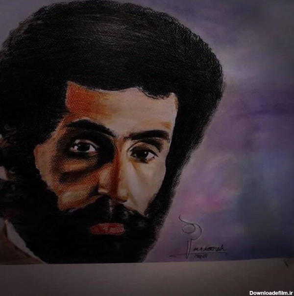 نقاشی چهره سهراب سپهری