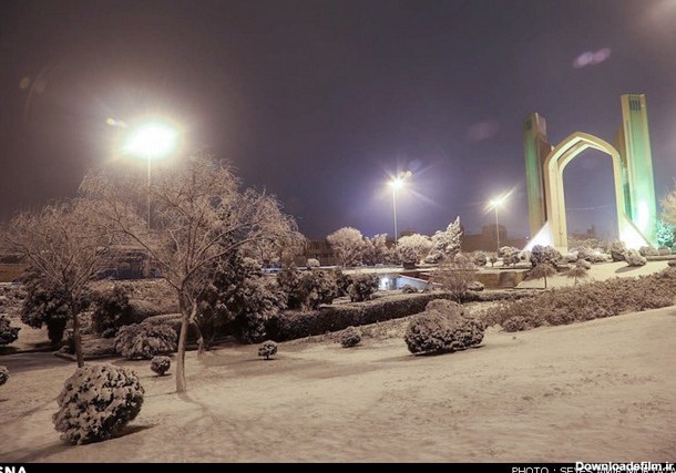 نمای برفی از طبیعت و شهر یزد (عکس)