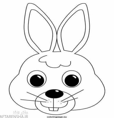 نقاشی خرگوش آسان برای کلاس اولی ها - دفتر انشا