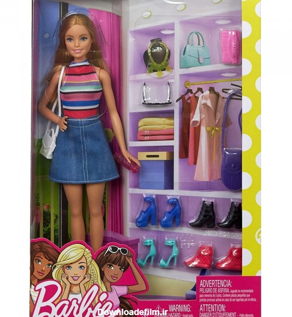 کمد لباس باربی Doll And Accessories Barbie Mattel