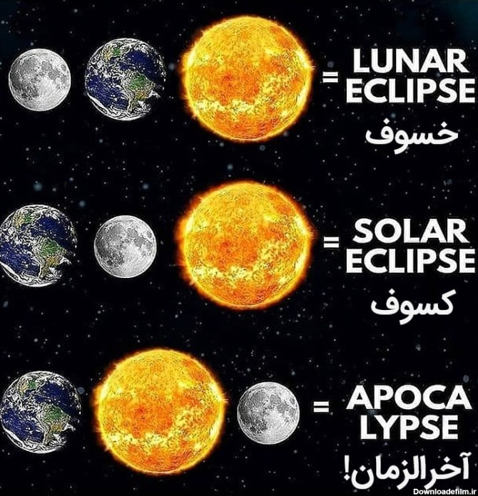 طنز نجومی: ترتیب قرار گرفتن خورشید، ماه و زمین