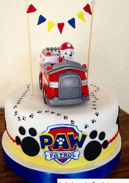 عکس کیک تولد پسرانه ی سگ های نگهبان
