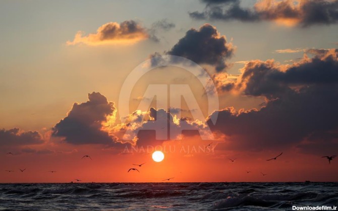 تصویری زیبا از غروب آفتاب در غزه - Anadolu Ajansı
