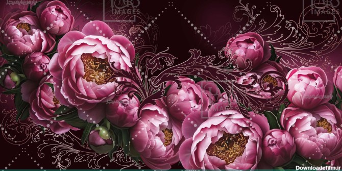 Painted flowers Fantasy Baroque - دانلود عکس - پارس ایمیجز ...