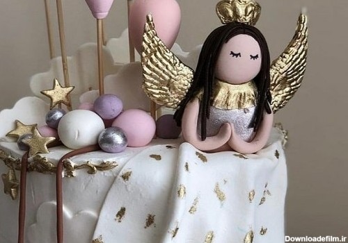 تزیین فرشته برای کیک تولد دخترانه