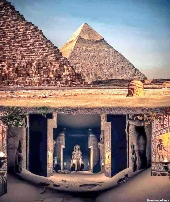 زیر ساختمان های اهرام مصر چه شکلی است؟ +عکس