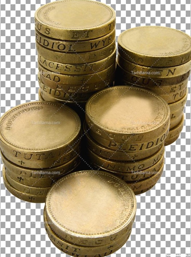 تصویر با کیفیت سکه های طلایی بدون بکگراند