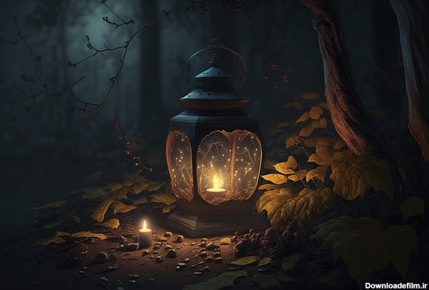 فانوس تاریک شب جنگل طبیعت توسط OffiDocs برای