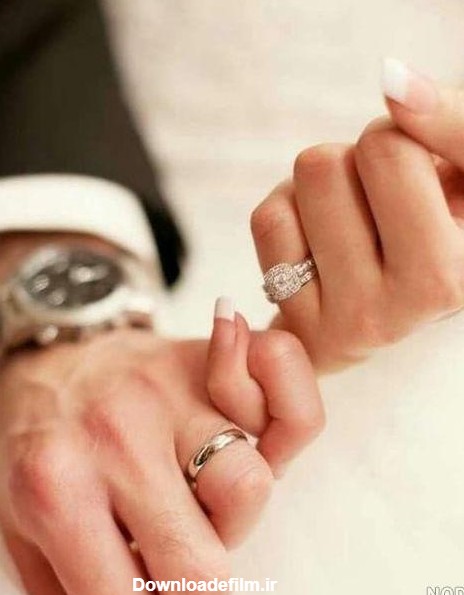 عکس دست عروس داماد با حلقه