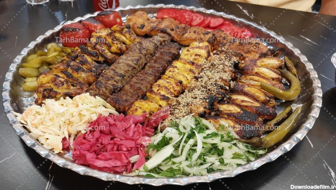 تصویر با کیفیت سینی غذای ایرانی