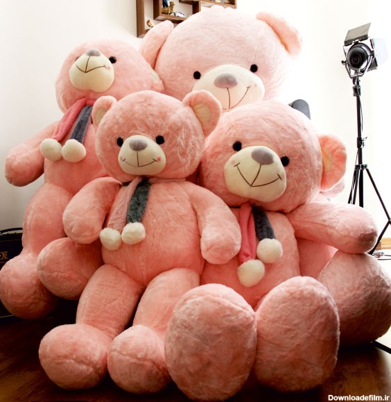 عروسک خرس شالگردنی 160 سانتی سفید mdk - عروسک پولیشی | فروش اسباب بازی