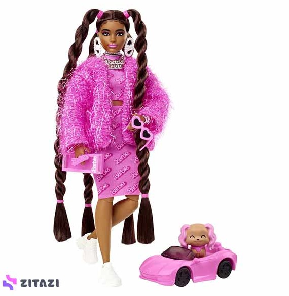 باربی اکسترا با لباس صورتی Barbie Extra - زیتازی