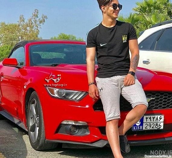 عکس پسر خوشتیپ ایرانی با ماشین