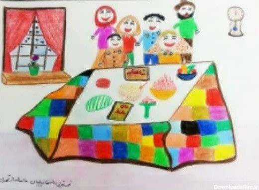 نقاشی بچه ها از یلدا + عکس