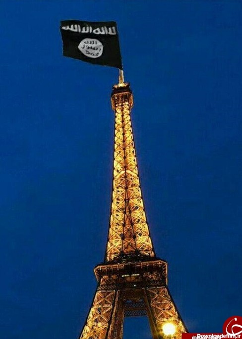 پرچم داعش بر فراز برج ایفل + عکس