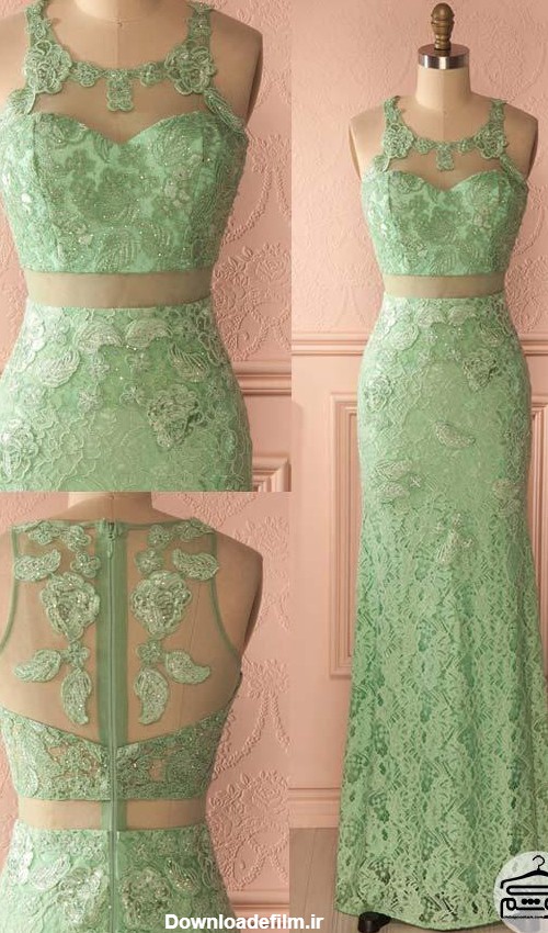 مدل لباس مجلسی با رنگ سبز سال