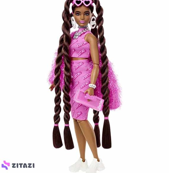 باربی اکسترا با لباس صورتی Barbie Extra - زیتازی