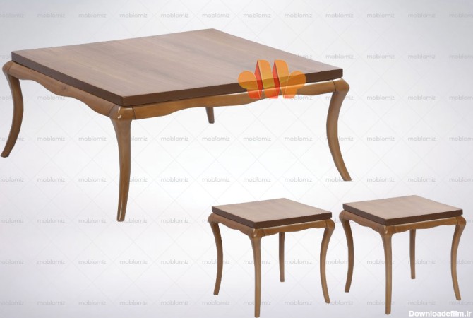 میز جلو مبلی چوبی با عسلی بتا