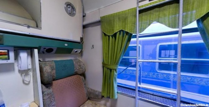 نمای داخلی قطار رجا، قطار سبز تهران مشهد