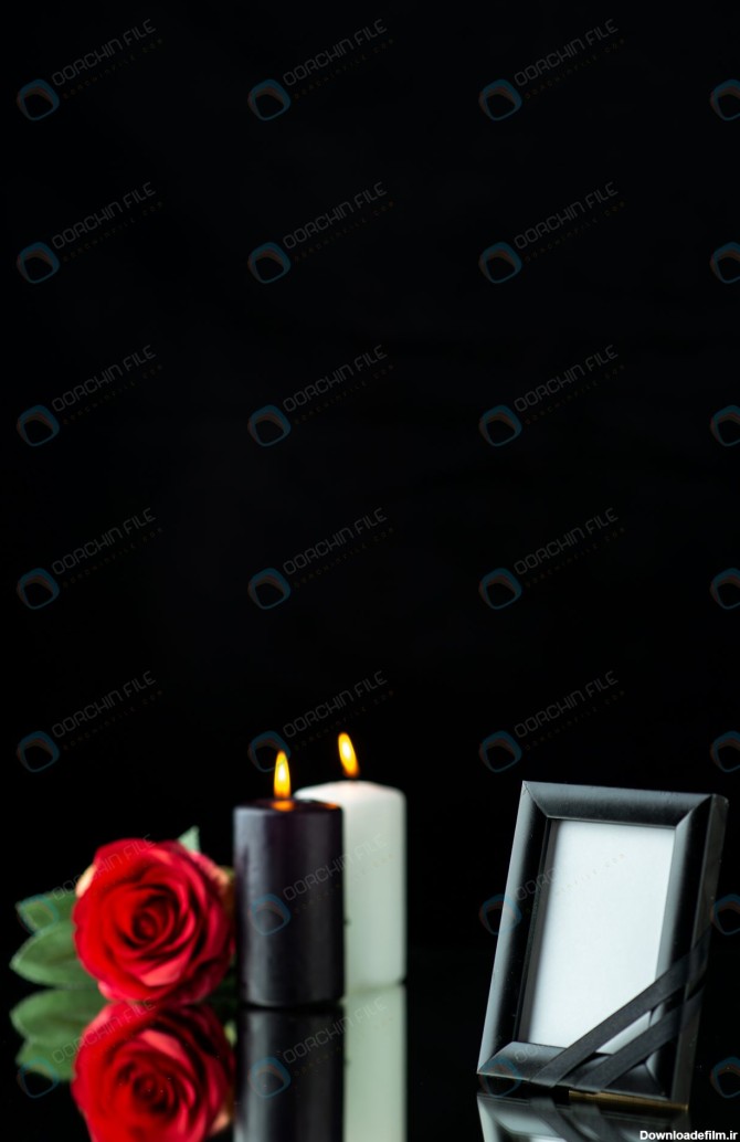 قاب عکس با شمع و گل - مرجع دانلود فایلهای دیجیتالی