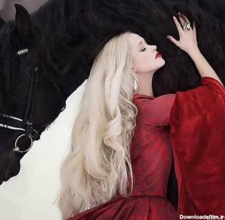 عکس اسب با دختر برای پروفایل - عکس نودی