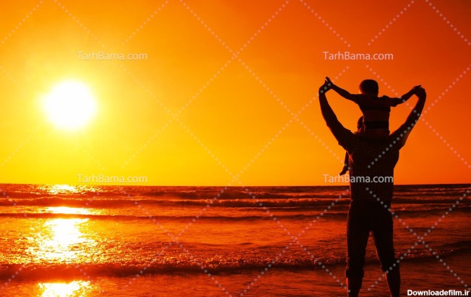 تصویر با کیفیت غروب خورشید در دریا