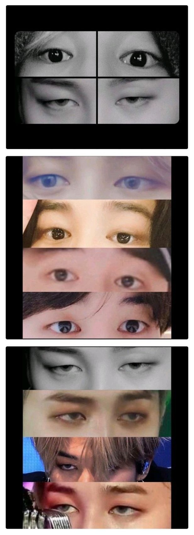 چشم های جیمین در حات های مختلف من موردم - عکس ویسگون