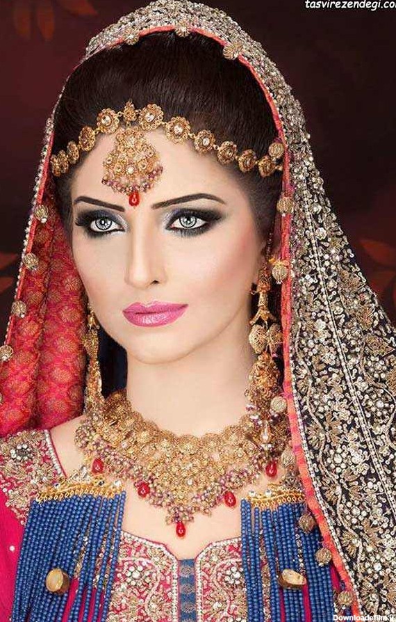 مدلهای زیبای آرایش هندی عروس و آرایش چشم زنان زیبای هند • مجله ...