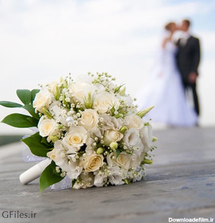 دانلود رایگان عکس با کیفیت دسته گل عروس و داماد