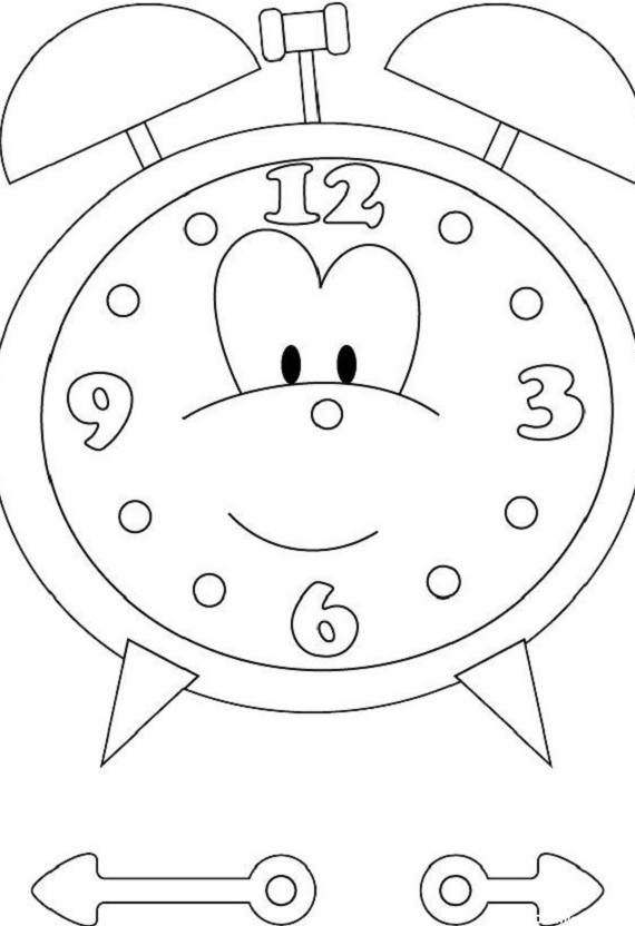 نقاشی ساعت برای کودکان؛ ۲۳ طرح زیبا برای رنگ آمیزی - ستاره