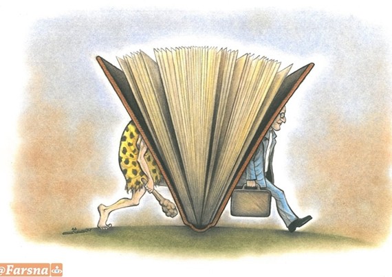 کتاب و کتاب‌خوانی از نگاه کاریکاتوریست‌های جهان+تصاویر | خبرگزاری فارس